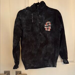 Anti Social Social Club - Kkoch Hi-5 Black Tie Dye Hoodie unisex